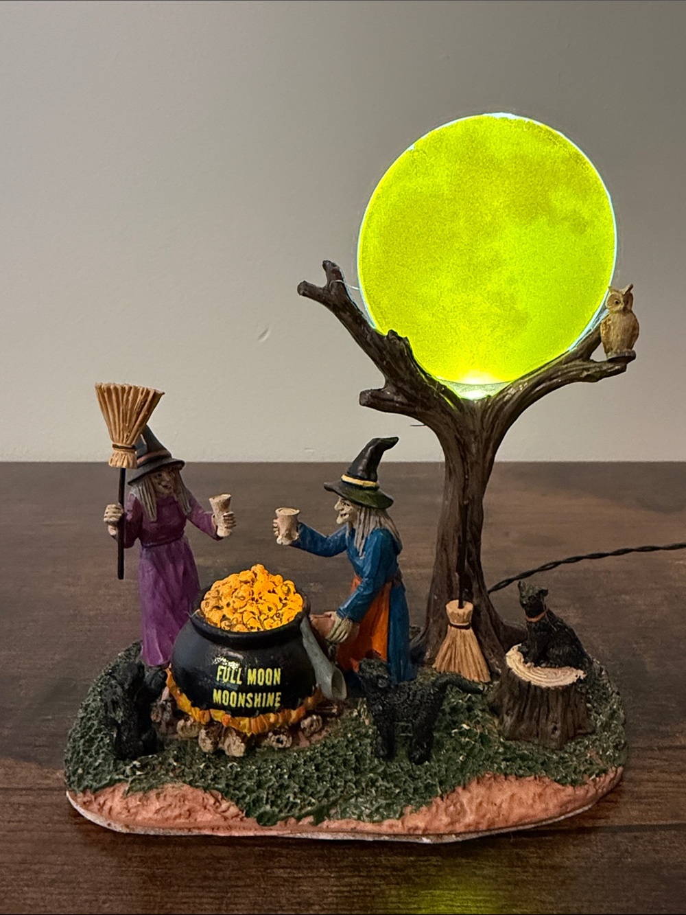 Lemax Spooky Town Full Moon Moonshine Witches Halloween Decor Table Accent 84335 - Picture 3 of 15